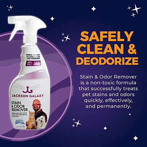 Jackson Galaxy: Stain & Odor Remover - Pet Urine Remover - 23 oz Bottle - 2 Fill Tablets Included - Eliminates Pet Stains & Odors Quickly - Works On Multiple Surfaces - Non-Toxic Formula - Thumbnail 2