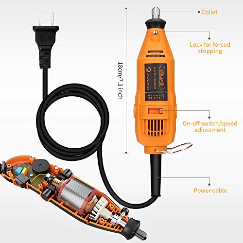 Rotary Tool Kit, INLIFE Multi-functional Power Rotary Tool Electric Drill Grinder with Adjustable Speed for Home Improvement and Crafting Projects (150 pieces)