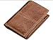 Wallet for Men With Coin Pocket RFID Leather Card Holder Big Trifold 3 ID Windows (Brown)