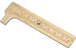 Vernier Caliper, Handy Sliding Brass Vernier Caliper Ruler with Double Scale Vernier Pocket Caliper Measuring Tool for Bead W