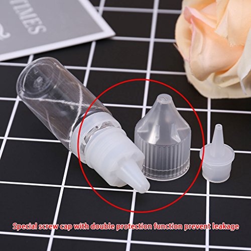 SimpleLif PET Plastic Empty Dropper Liquid Eye Clear Water Bottle Long Tip Cap 10ml - Thumbnail 2