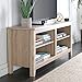 Walker Edison Wren Classic 4 Cubby TV Stand for TVs up to 65 Inches, 58 Inch, Natural