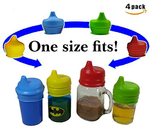 Granny’s baby (4 pack) reusable silicone sippy lids m…
