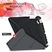 iPad Mini 4 Case, roocase Origami 3D iPad Mini 4 Slim Shell Case Smart Cover with Sleep/Wake [Features Landscape, Portrait, Typing Stand] for Apple iPad Mini 4 2015, Granite Black