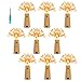 KINGTOP Wine Bottle Lights 9 Pack Copper Wire Cork Bottles String Lights 2M 20 LEDs Battery Operated Micro Lights for DIY Parties Decorations Christmas Halloween Wedding(Warm White)