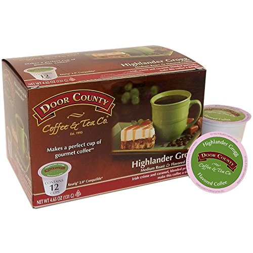 Click Here to See More Images Door County Coffee Single Serve Cups for Keurig Brewers (Highlander Grogg, 72 Count)