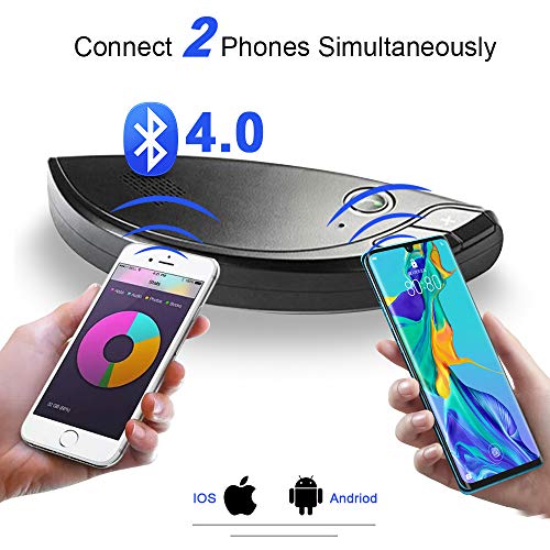 Wireless Car Speakerphone for Sun Visor,Clear Sound Hands Free Bluetooth Car Speaker with Built-in Mic, Support SIRI and Google Assistant for Safe Driving While Calling - Thumbnail 2