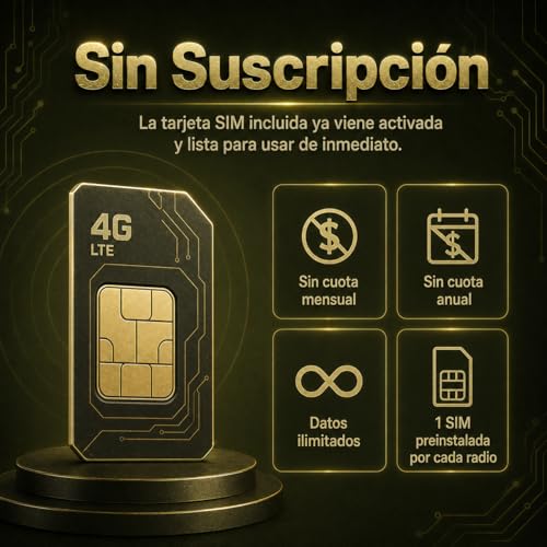 GORLDPTT Radios Walkie-Talkie Globales 4G PTT, Alcance Ilimitado, Tarjeta SIM Incluida, Radios Portátiles de Larga Distancia para Familia y Equipos de Trabajo (Green, 2-Pcs)