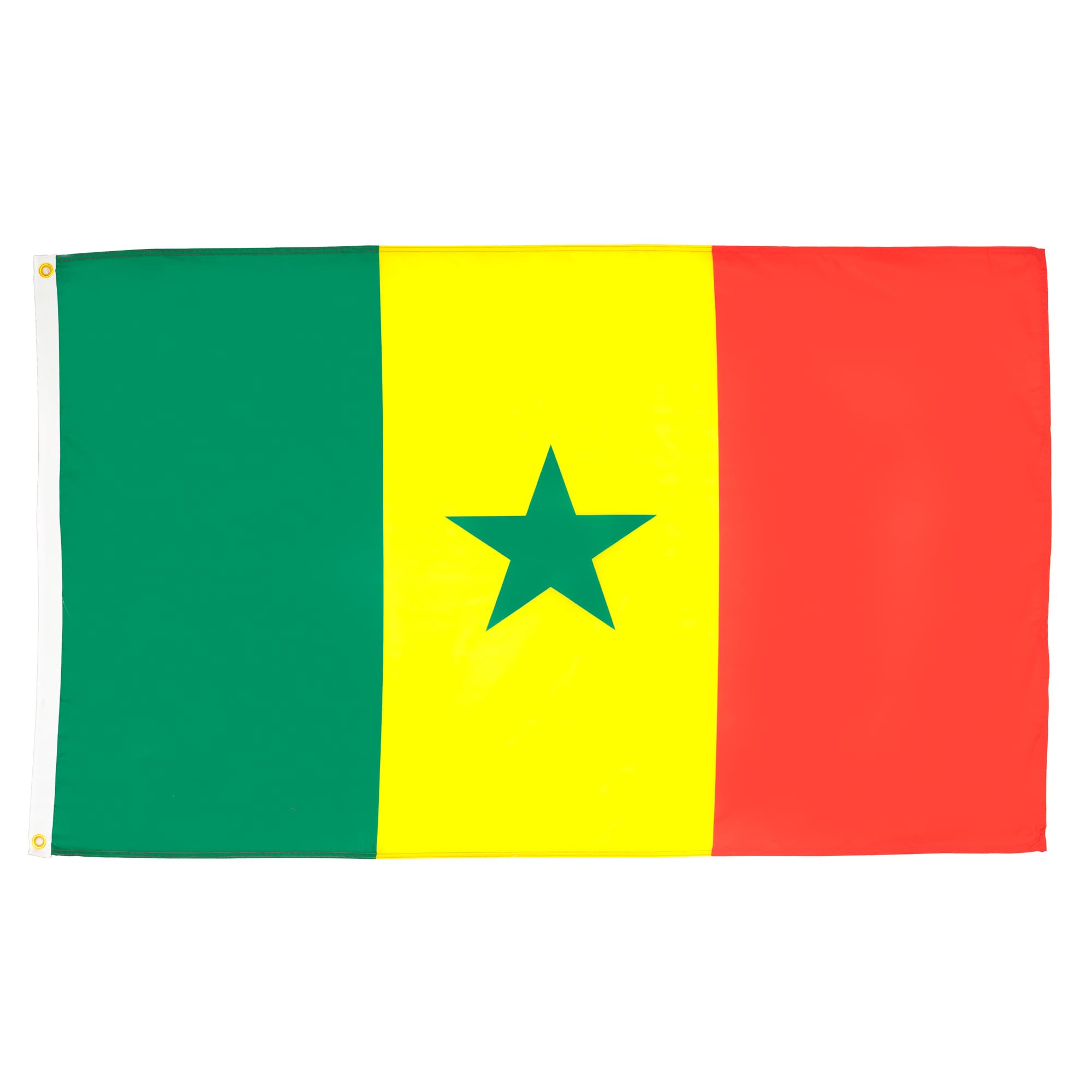 AZ FLAG - Senegal Flag - 3x5 Ft - Light Polyester Senegalese Banner with Two Brass Eyelets - Fade Resistant - Vivid Colors - 3' x 5' Feet - 150x90 Cm — image 1