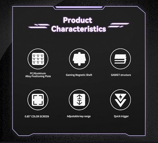 ODPALTOY AK820 MAX MECHANICAL GAMING MAGNETIC SWITCH KEYBOARD WITH KNOB, WIRED RGB PBT KEYCAP HOT SWAPPABLE KEYBOARD, 81 KEYS (HAIYANESE PURPLETRI-MODE)