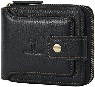 Amazon.com: CALFART Slim Zipper Wallets For Men RFID Leather Mens