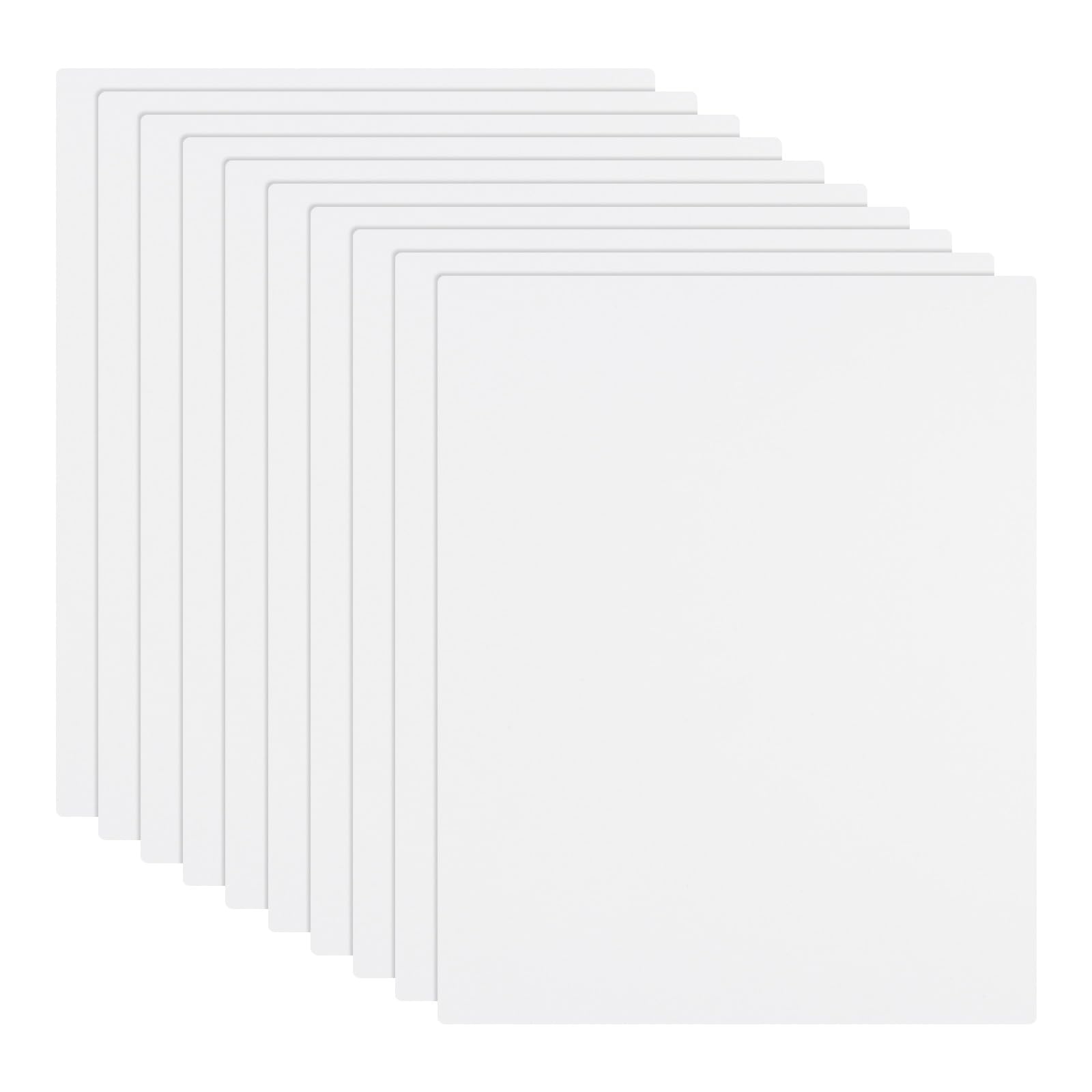 Rebower 10 PCS White Foam Board 203 x 254 mm, Foam Boards 3.2mm Thick Foam Poster Board, [for Presentation Projects, Art Crafts, Poster Making]