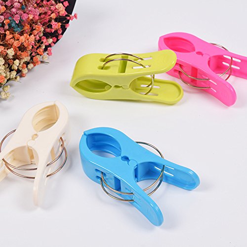 Bingolar 8 Pack Durable Large Beach Towel Clips For Beach Chairs Or Lounge Chair Keep Your Towel From Blowing Away Fashion Bright Color Jumbo Windbreaker Clip Big Clip Pricepulse