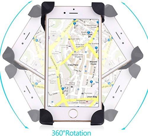 New 360° Degree Rotate Adjustable Black Red Yellow( No Color Choice) Universal Bike Motorcycle Cycle Mount Holder for Phone Mobile Bicycle Handlebar Mobile Phone Holder Cradle Clamp with 360 Rotation for 3.5 to 6.5 inch Apple iPhone Samsung Sony Moto LG HTC Vivo Oppo MI Honor Redmi Lenovo Micromax Motorola Nokia Xiaomi Jio All type of Android Smartphone GPS Other
