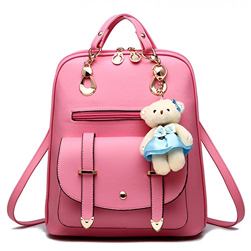Korean Backpack Brands. Hynbase Women's Summer Cute Korean Leather