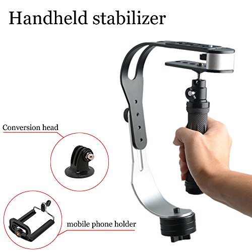 Orsda Camera Stabilizer Gimbal Handheld Steady Video dslr Stabilizer Handle Grip Steady Support for Canon Nikon Sony Camera Cam Camcorder DV DSLR - Rubber Handle,or any camera up to 2.1lbs. Black