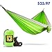 Bear Butt Double Parachute Camping Hammock, Lime Green/Gray