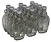North Mountain Supply 8 Ounce Glass Maple Syrup Bottles with Loop Handle & White Metal Lids & Shrink Bands - Case of 12