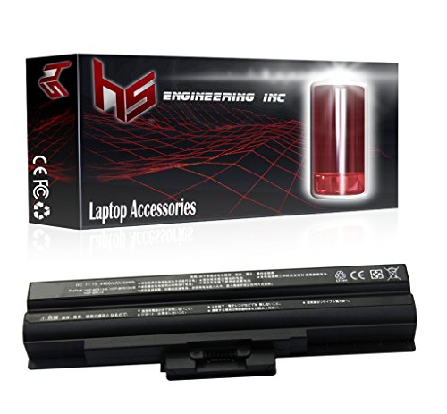 HS® Laptop Battery Sony VAIO VGN-CS325J/W VGN-CS33G VGN-CS33M VGN-CS340T VGN-CS340T/P VGN-CS340T/Q VGN-CS340T/R - 5200mAh, 6 Cell (Black)