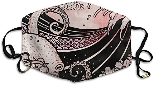 KZ MASKS Unisex Japanese Tattoo Style Original Sketch Drawing Printed Cotton Mouth-Masks Face Mask Polyester Anti-dust Masks