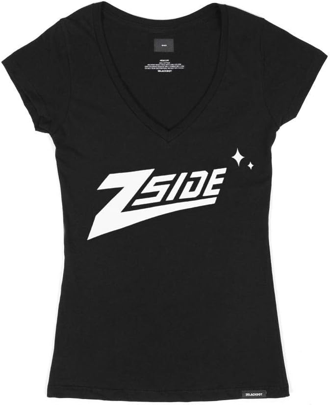 3BLACKDOT Lauren Z Side “Z-Side” Women's V-Neck Tee