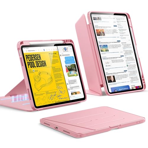 ESR iPad Air 11 Zoll Hülle M4/M3/M2 (2026/2025/2024), 4./5./6./7./8.Generation (2020/2022), Vertikale Stand mit Mehreren Standwinkeln, Ultrastabil mit