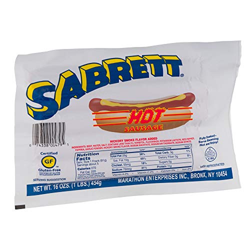 Pack of 3 Sabrett Hot Sausage - 16 ozs