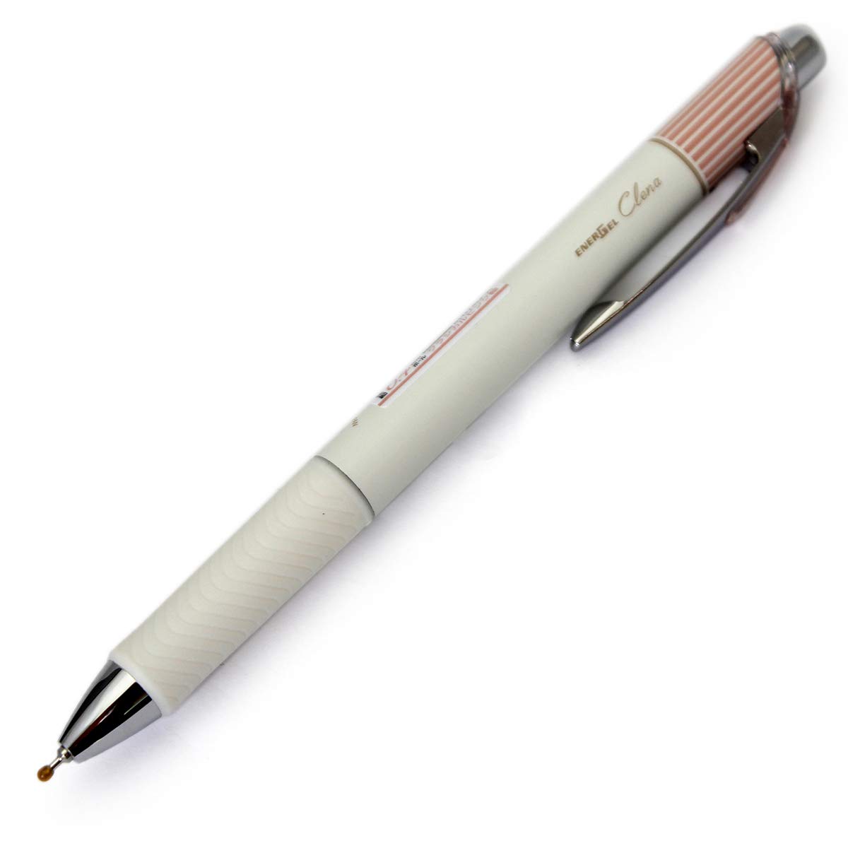 Photo 1 of Pentel EnerGel Clena Retractable Liquid Gel Pen, Micro Fine Point 0.4mm Needle Tip, Black Ink, Classical Pink Body (BLN74LP-A)