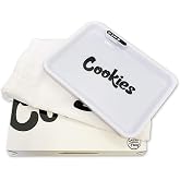 White Cookies Glow LED Rolling Tray - Changes Colors