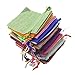 Fyess 20 PCS Christmas party Bags Burlap Bags with Drawstring Gift Bags for Wedding Party,Arts & Crafts Projects, Presents, Snacks & Jewelry,Christmas Natural Muslin Drawstring Bags 100% Cotton Wove