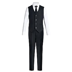 Marvelous World Boys Suits Set Slim Fit Black Size