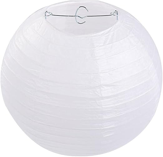 lampara de papel 10 uds color blanco decoracion lamparas de papel 15 cm