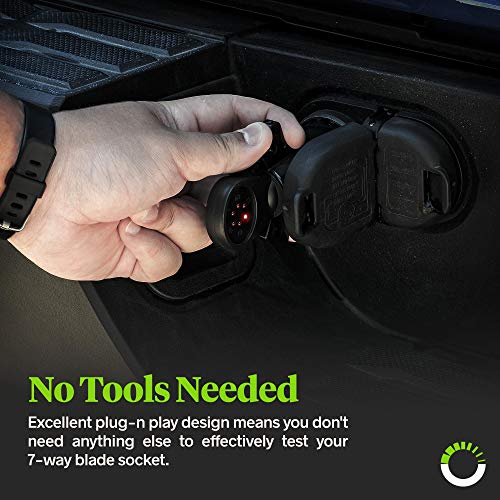 image for ONLINE LED STORE 7-Way Blade Trailer Wiring Tester [Nickel-Plated Copp