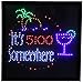 19x19 Large It's 5:00 Somewhere Motion LED Sign by WI