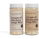 Clean Monday Meals Cream of Chicken &amp; Mushroom Soup Mix Bundle | Gluten-Free &amp; Dairy-Free, Non-GMO &amp; Allergen-Friendly, Rich, Creamy Flavor, Two Soup Mixes in One Bundle