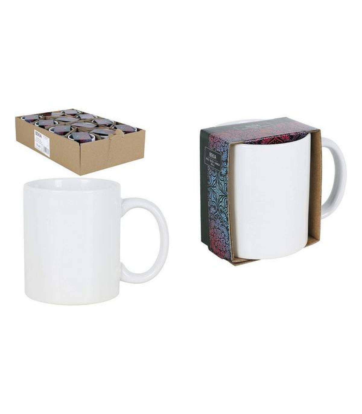 BigBuy Cooking Ceramic Cup Bekia 350 cc White