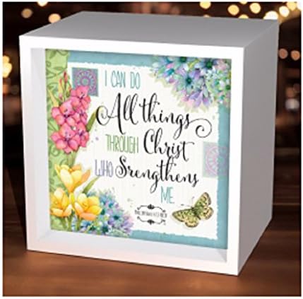 I Can Do All Things Through Christ Illuminating Wall or Desk Light Box