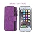 iPhone 8 Wallet case, iPhone 7 Leather Case,Hynice Detachable Magnetic Flip Purse with Kickstand Strap 14 Card Slot Holder Slim Protective Shell Cover for Apple iPhone8/iPhone7 4.7 (14Card-Purple)