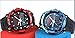 Fanmis Men's Solar Powered Casual Quartz Watch Digital & Analog Multifunctional Sports Watch Blue