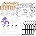 Essential Oil Roller Bottles 10ml (Clear Glass Bottle with Gold Cap, 24 pack, 4 Extra Roller Balls，48 Labels, 2 Openers, 2 Funnels by PrettyCare) Roller Balls For Essential Oils, Roll on Bottles