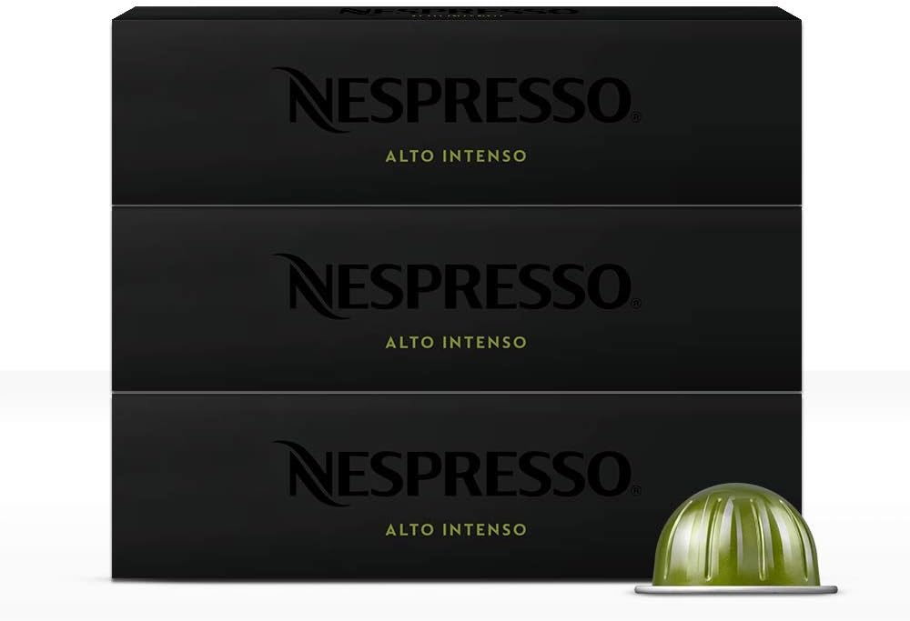 Nespresso, Café Alto Intenso, Paquete de 30 cápsulas de Sistema Vertuo. Tamaño de taza Alto 414