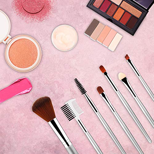 11pcs materasu Original Makeup Brush Set, Synthetic Foundation Face Powder Blush Eyeshadow Brushes Makeup Brush Kit with Makeup Purse/Blender Sponge and Brush Cleaner