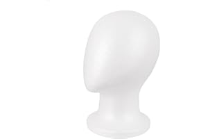 MapofBeauty Mannequin Heads Foam Wigs Holder Hats DIY Wig Head Styrofoam Wig Stand (White)
