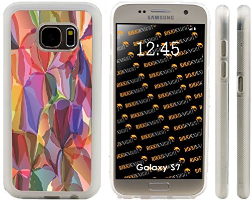 Rikki Knight Colorful Watercolor Blend Design Samsung Galaxy S7 Case Cover (Clear Rubber with front Bumper Protection) for Samsung Galaxy S7