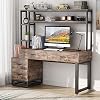Tribesigns 55 Inch Computer Office Desk with 4 Drawers and Storage Shelf, Industrial Study Writing Table Workstation…