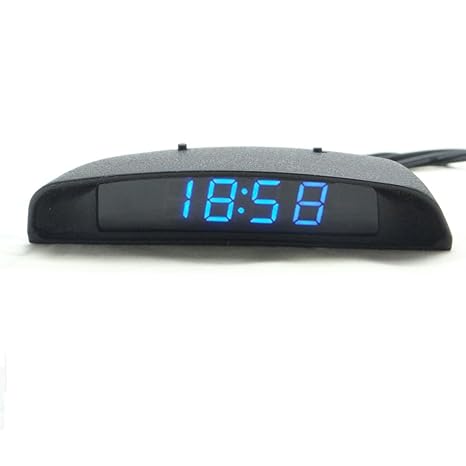 Amazon Towoto 4in1 車載電子時計 時刻 日付 温度 電圧 お洒落