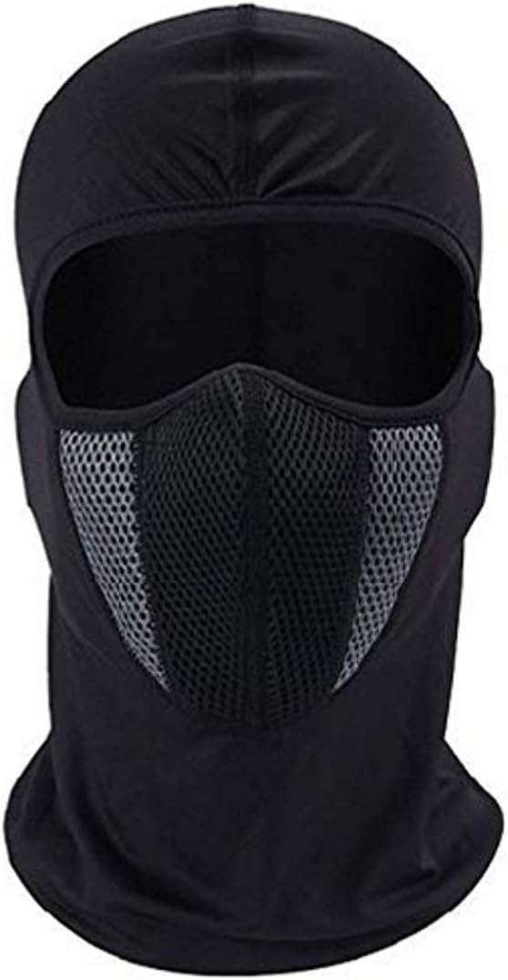 SPENCA Black Free Size Full Face Dust Proof Mask for Bike Cycle Balaclava for Men & Women(1 Piece)_Black_Cotton