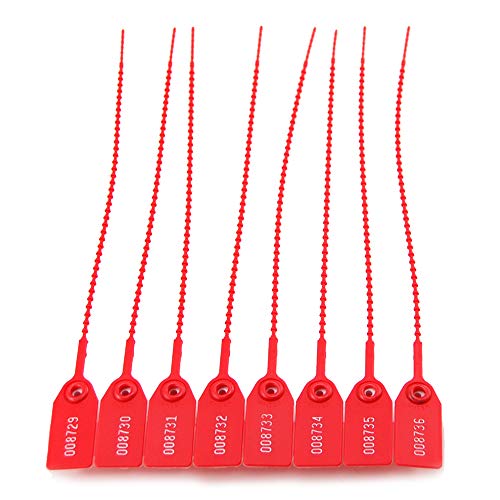 Leadseals(R) 100 PlasticTamper Seals, Zip Ties for Fire Extinguishers Pull Tite Security Tags