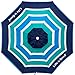 Life is Good ALIGUMB-GB-1PK Beach Umbrella with Sand Anchor, Towel Hook, and Tilting Pole, Green/Blue