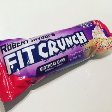 Mclane Company Chef Robert Irvine's Fit Crunch Whey Protein Birthday Cake, 4 Little Bars (Pack of 2)